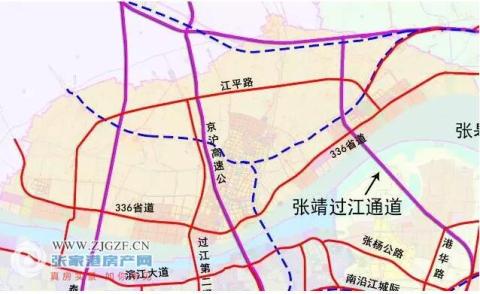 张家港又要新增一条过江通道        规划中明确, 为分流江阴大桥堵